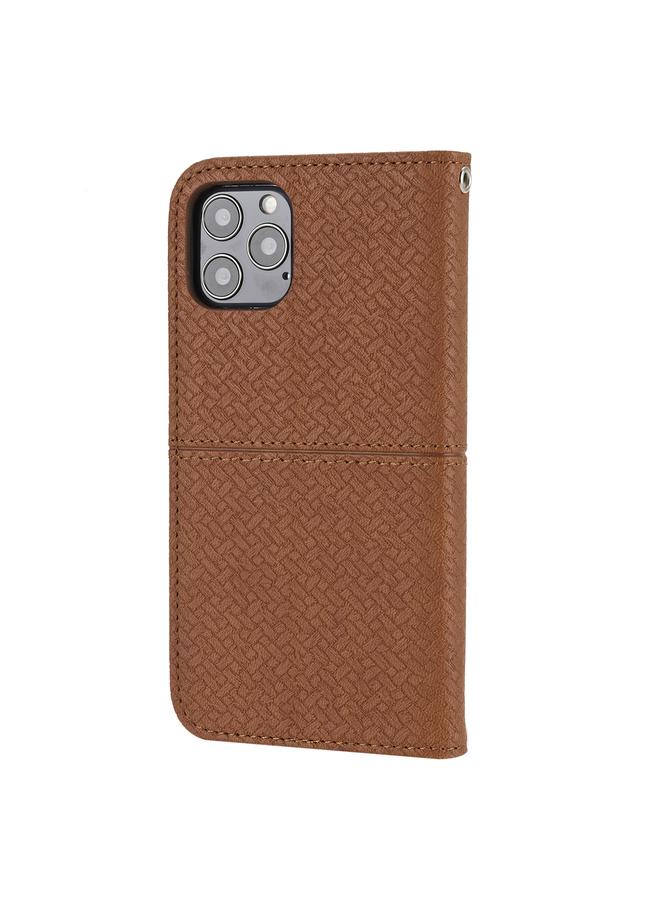 S-TOP Case For iPhone 16 Pro Woven Texture Stitching Magnetic Leather Phone Case - Image 3