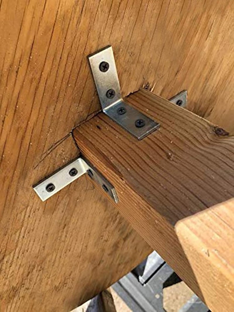 Impex Angle Bracket for Reinforcing Chairs and Tables | Pack of 24 |Shelf Bracket |Zinc Plated L Shape Bracket | Solid Shelf Support Joint Right Corner Brace (40 X 40 MM) - Image 4