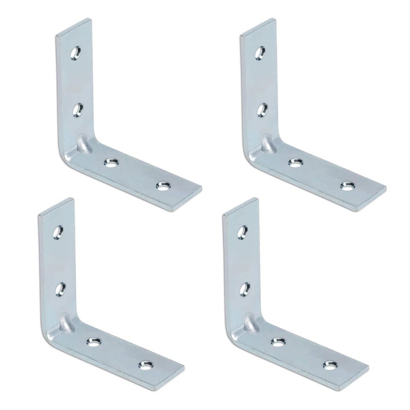 Impex Angle Bracket for Reinforcing Chairs and Tables | Pack of 24 |Shelf Bracket |Zinc Plated L Shape Bracket | Solid Shelf Support Joint Right Corner Brace (40 X 40 MM) - Image 2