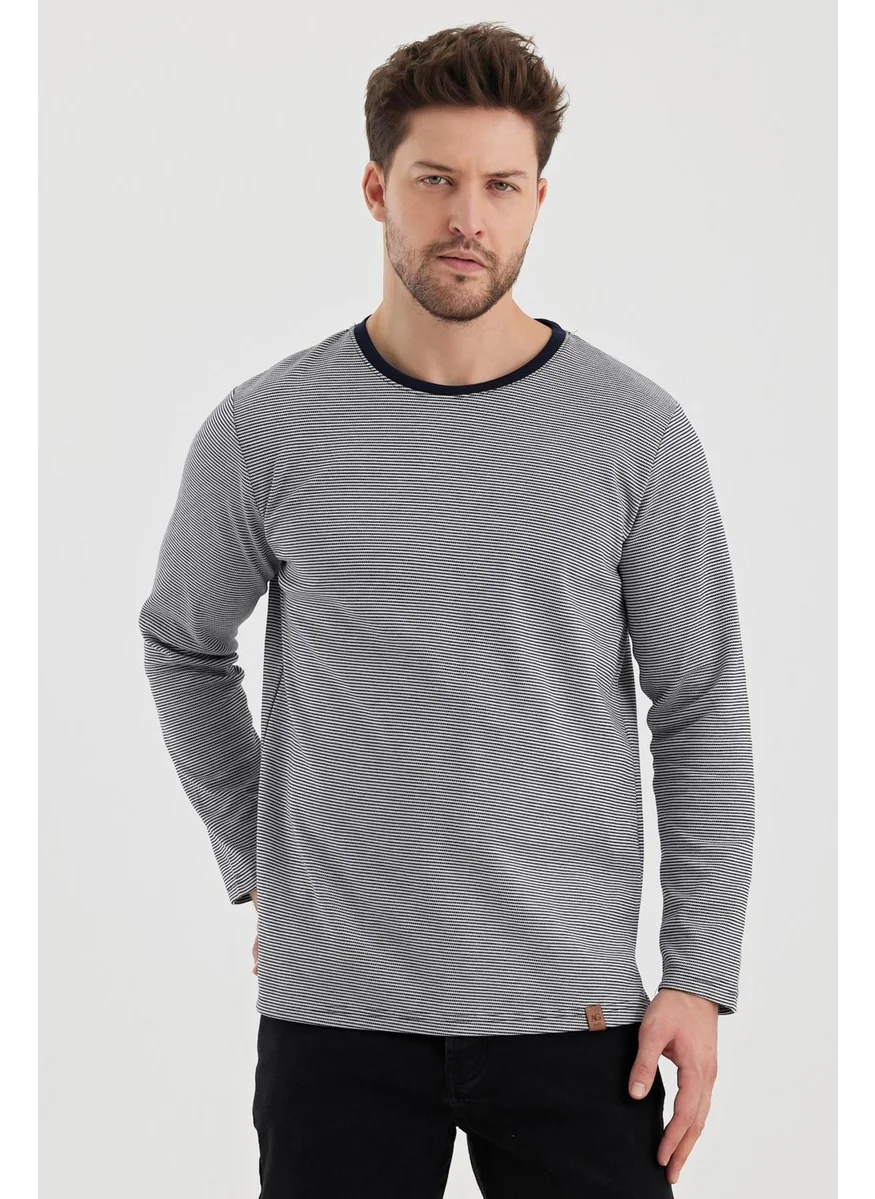 Alexander Gardi Striped Slit Regular Fit Sweatshirt (E22751 00)