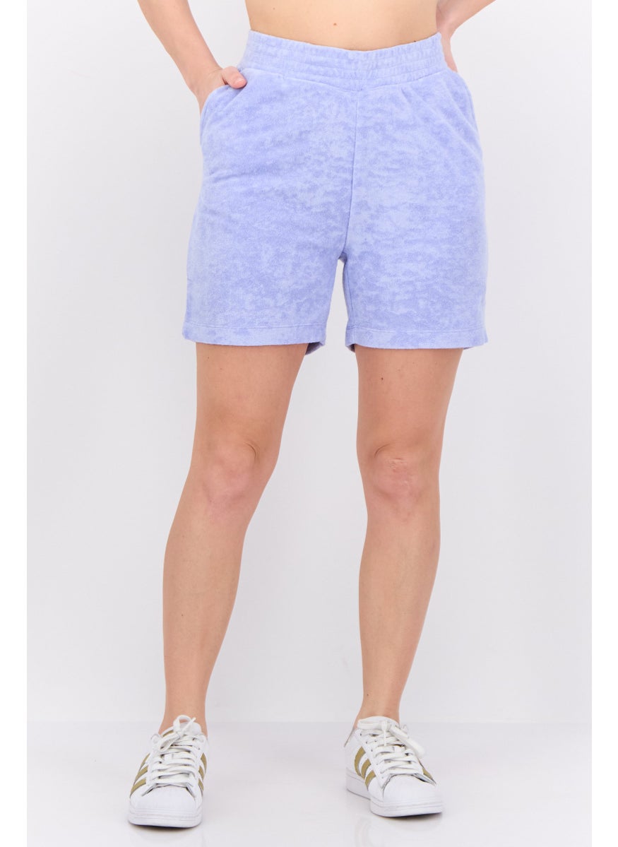 Juicy Couture Women Pull On Embroidered Logo Basic Shorts, Violet  - Image 1