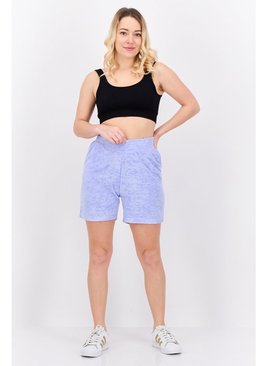 Juicy Couture Women Pull On Embroidered Logo Basic Shorts, Violet  - Image 4