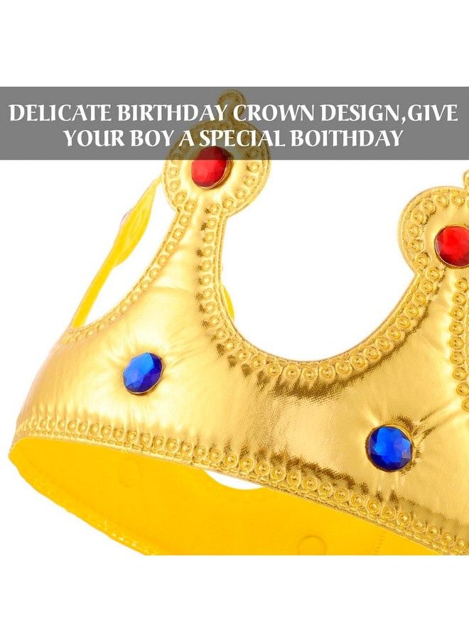 WILLBOND Birthday King Crown, Birthday Sash And Button Pins Birthday Party Accessory Set For Boys Kids Theme Birthday Dress Birthday Party Decoration  - Image 5