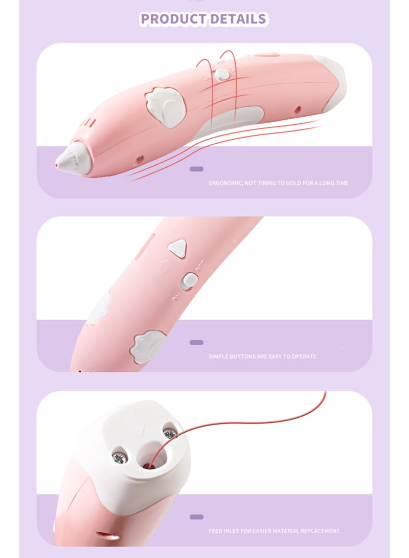3D Printing Pen - Child-safe Low-temperature 3D Drawing Tool | Ergonomic Design for Little Hands | Cordless Smart Low-temperature Printing Pen | Includes PCL Filament - Image 5