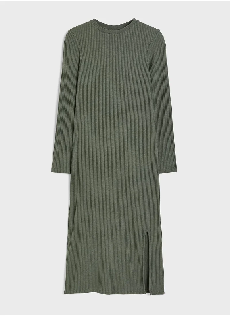 H&M Kids Ribbed Slit Hem Dress