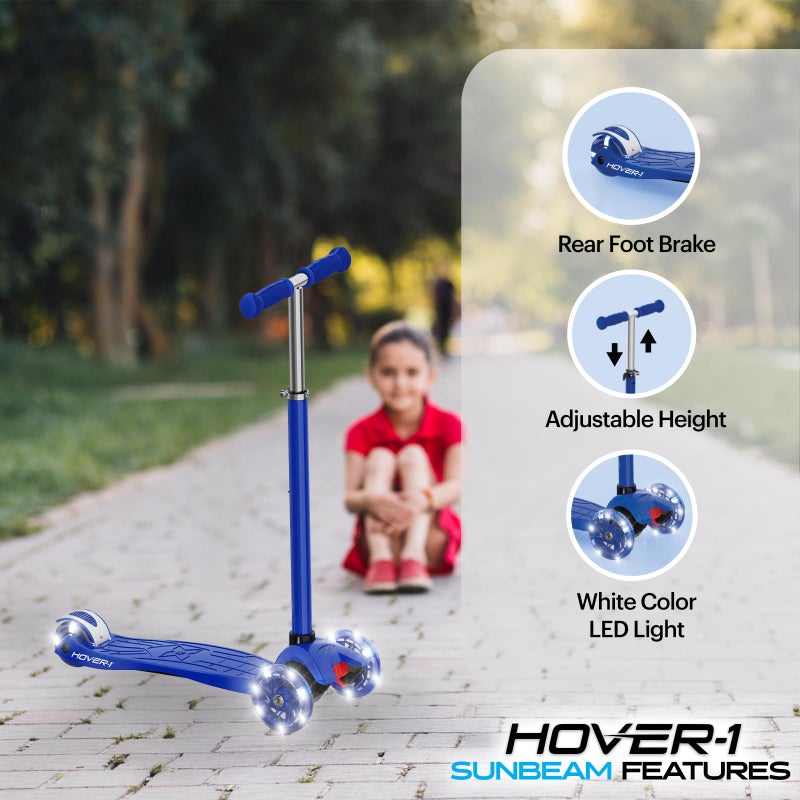Hover-1 Sunbeam Kick Scooter with Multicolor Wheel Lights, 4.5â€ Front Wheels, Rear Foot Brake, and 110 Pound Weight Capacity - Image 3
