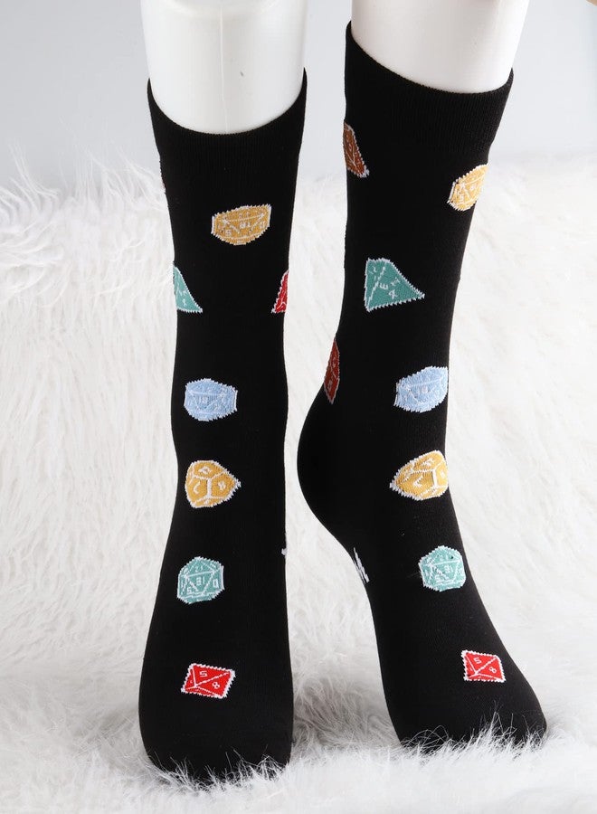 MBMSO 2 Pairs Dice Whisperer Socks Funny Gambler Gifts Lucky Dice Socks Casino Lover Gifts Gambling Socks DM Game Player Gift (Dice Whisperer Socks) - Image 5