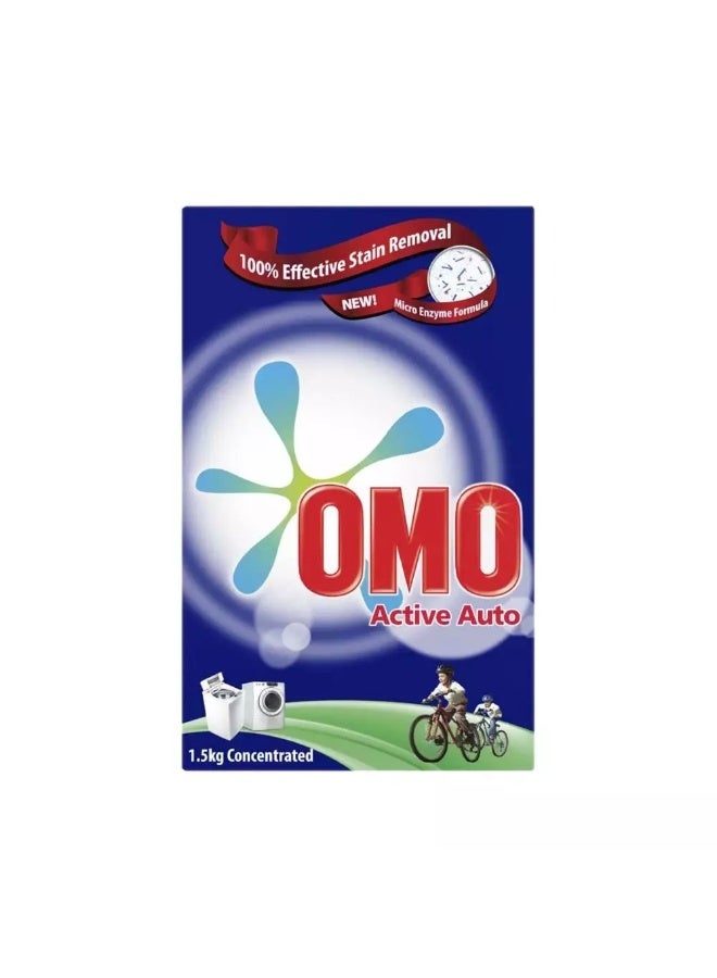 Omo Active Auto Concentrated Laundry Detergent Powder- 1.5kg