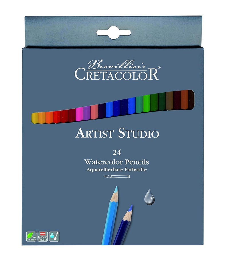 CRETACOLOR Artist Studio Watercolor Pencils24 PencilsMulticolor