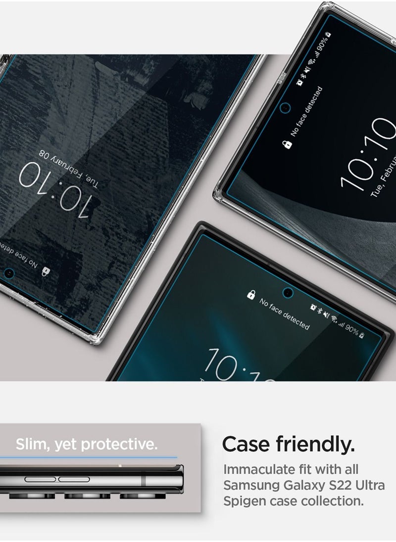 سبايجن - Neo Flex Solid Screen Protector for Samsung Galaxy S22 ULTRA (2022) 2 Pack - Case Friendly Flexible Film - Image 1
