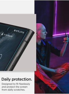 سبايجن Neo Flex Solid Screen Protector for Samsung Galaxy S22 ULTRA (2022) 2 Pack - Case Friendly Flexible Film  - Image 3