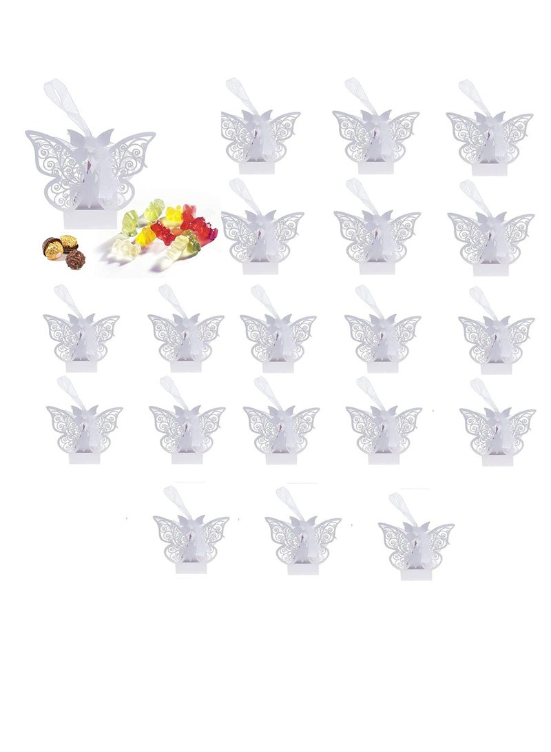 KASTWAVE 20-Piece Cut-Out Wedding Gift Candy Box Butterfly Shower Diy Gift Box - Image 1
