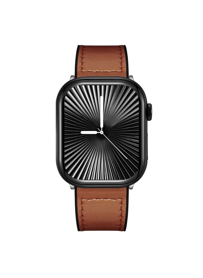 كينيث سكوت Kenneth Scott KA10PROMX-BSBBD Unisex Smart Display Watch & Leather & Silicone Strap Black & Brown
