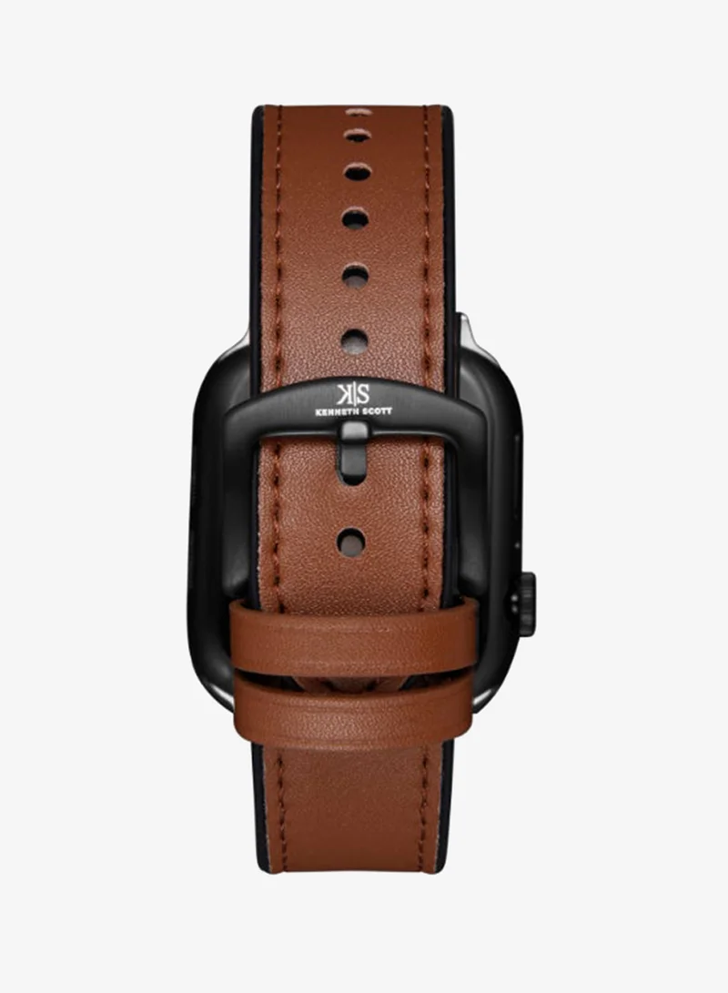 Kenneth Scott  Unisex Leather & Silicone Smart Watch KA10PROMX-BSBBD - 39.5 mm  | Best Price UAE