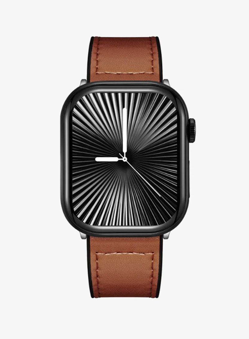 KENNETH SCOTT Unisex Leather & Silicone Smart Watch KA10PROMX-BSBBD - 39.5 mm