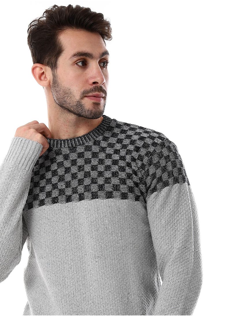 Caesar - Wool Mens Pullover With Multi Design - Image 1