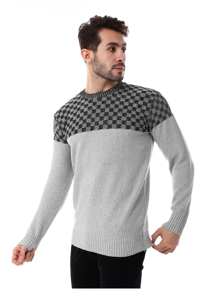 Caesar - Wool Mens Pullover With Multi Design - Image 1