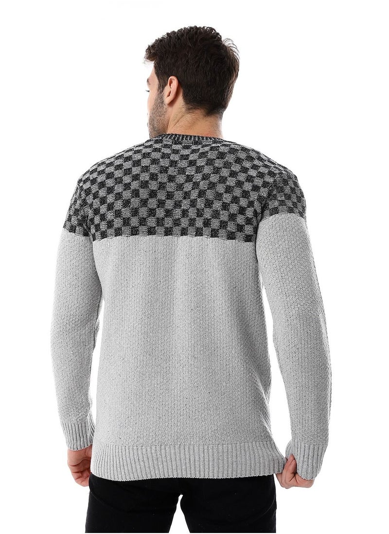 Caesar - Wool Mens Pullover With Multi Design - Image 1
