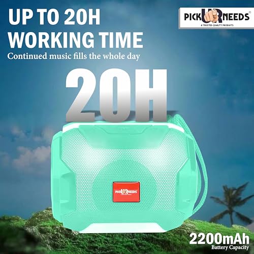 Pick Ur Needs Wireless Mega Bass Portable Bluetooth Speaker | Water Proof | Splash Proof | Premium Speaker Compatible with All Mobile Phone (Green) - Image 5