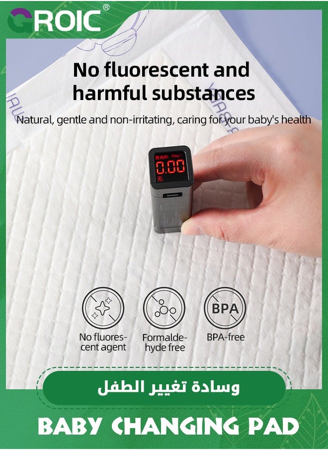 GROIC - 50 قطعة من بطانات تغيير الحفاضات التي تستخدم لمرة واحدة، وسادات تغيير الحفاضات المقاومة للماء، وسادات سفلية قابلة للتنفس، ووسادة تغيير حفاضات الأطفال - Image 1