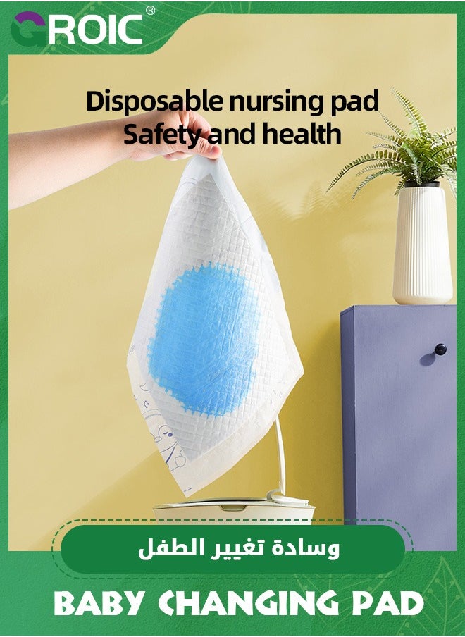 GROIC - 50 قطعة من بطانات تغيير الحفاضات التي تستخدم لمرة واحدة، وسادات تغيير الحفاضات المقاومة للماء، وسادات سفلية قابلة للتنفس، ووسادة تغيير حفاضات الأطفال - Image 1
