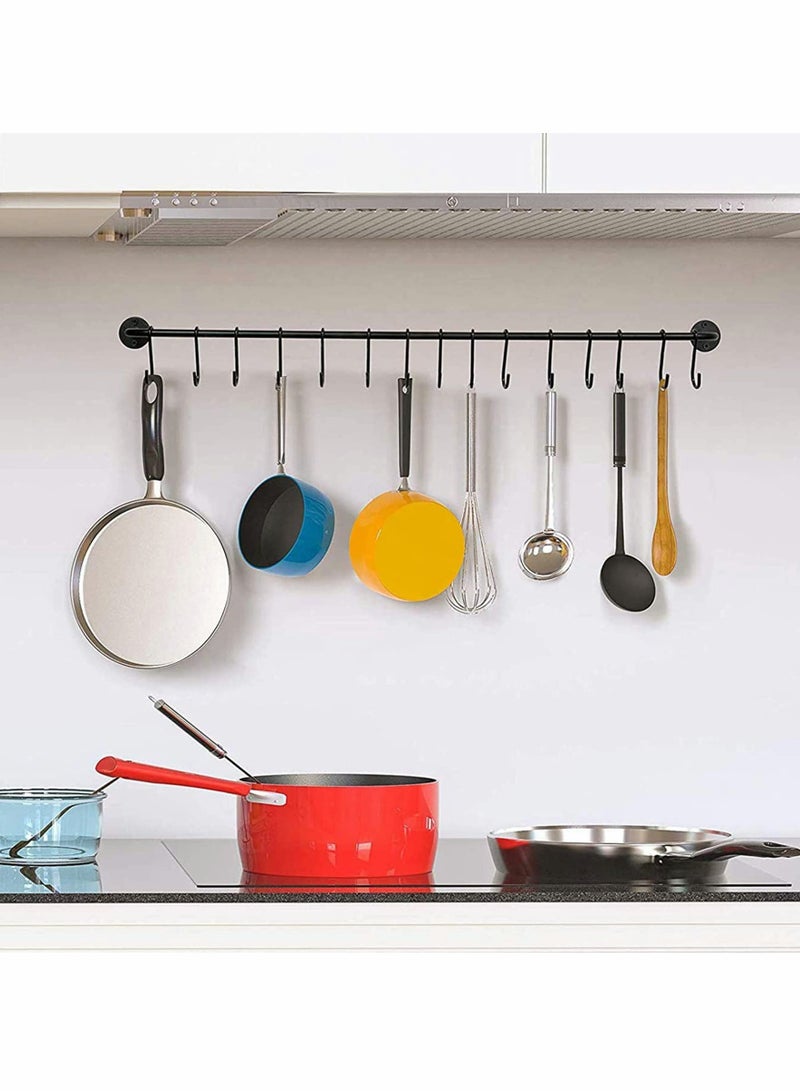 28 حزمة من خطافات S سوداء، خطافات ثقيلة من الفولاذ، أدوات الطهاة المعدنية، أدوات الحمام، أدوات الحدائق، خطافات للدواليب، خطافات للنباتات، خطافات لحامل الأواني في المطبخ، أدوات متعددة الاستخدامات (متوسطة) - Image 3