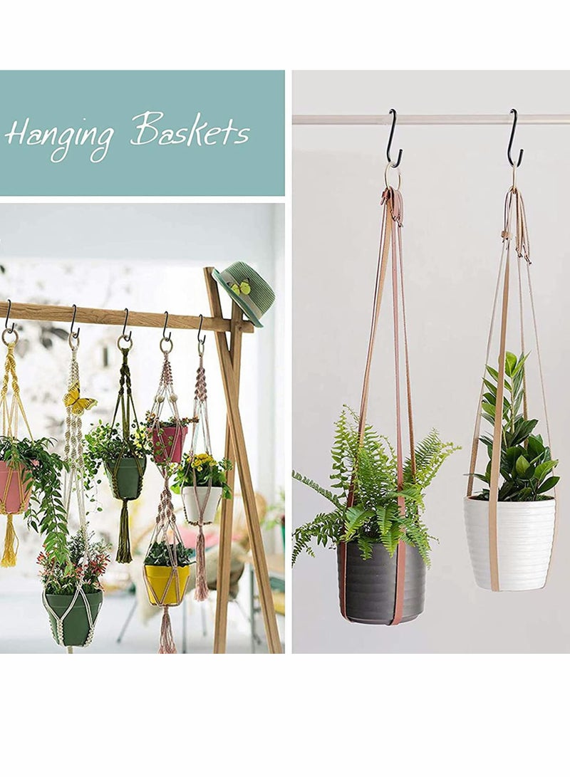 28 حزمة من خطافات S سوداء، خطافات ثقيلة من الفولاذ، أدوات الطهاة المعدنية، أدوات الحمام، أدوات الحدائق، خطافات للدواليب، خطافات للنباتات، خطافات لحامل الأواني في المطبخ، أدوات متعددة الاستخدامات (متوسطة) - Image 4