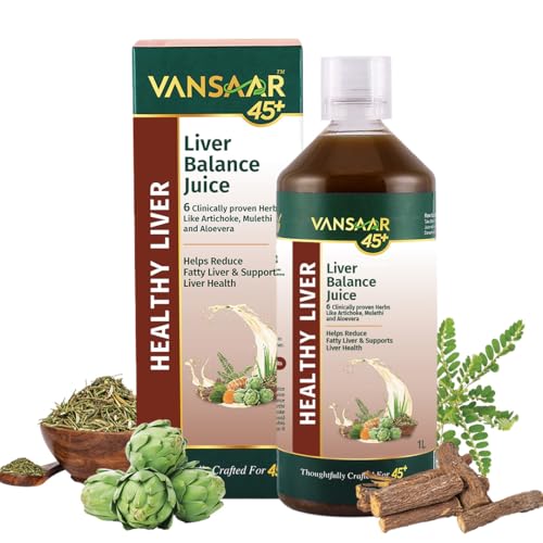 Vansaar 45+ Ayurvedic Liver Balance Juice, 1L | Supports Liver Detox, Improves Digestion & Protects Liver Health | With 6 Natural Herbs – Kalmegh, Mulethi & Bhumi Amla (1) - Image 1