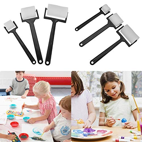 ArtBee مجموعة فرش إسفنجية من آرت بي للرسم، الفن ومشاريع الحرف اليدوية (عبوة من 3 فرش رولر) - Image 1