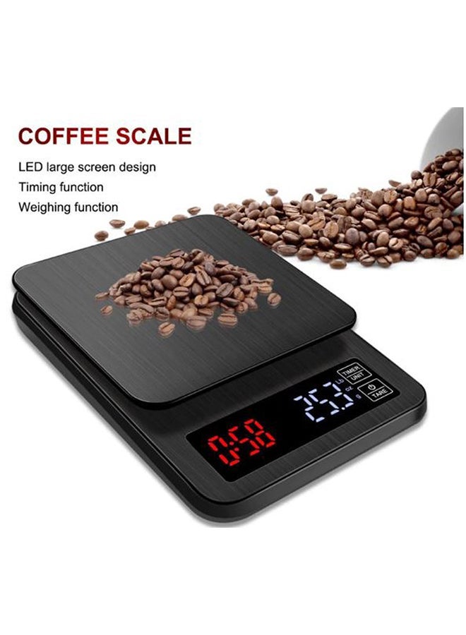 general Electronic Scale Kitchen Scale Hand Flushing Stainless Steel Timing Coffee Scale - Image 4