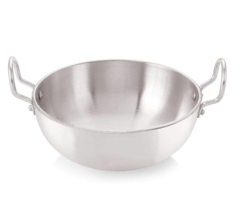 VIPREKHO Aluminium Kadai with Handle for Kitchen | Aluminium Vessels for Cooking Deep Frying Kadai/Pan for Kitchen | Pack of 1, 2500 ml - Image 1