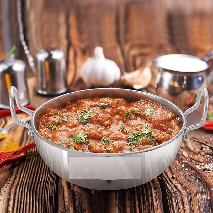 VIPREKHO Aluminium Kadai with Handle for Kitchen | Aluminium Vessels for Cooking Deep Frying Kadai/Pan for Kitchen | Pack of 1, 2500 ml - Image 3