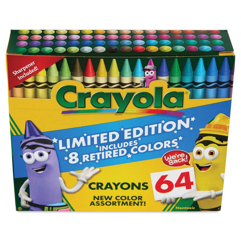 Crayola Classic & Limited Edition Retired Color Crayons Set (64 Pieces) - Image 1