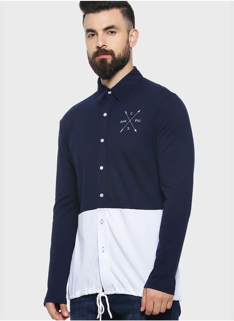 Campus Sutra Button Down Regular Shirt