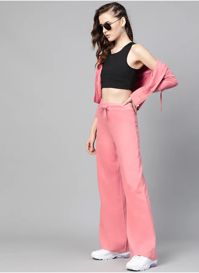 ساسافراس Mid Rise Wide Leg Terry Track Pants