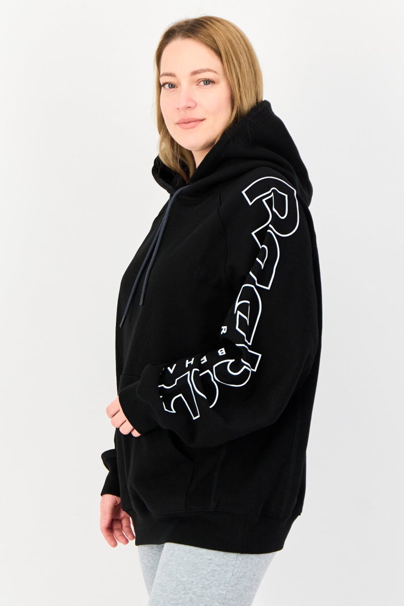 Reebok Reebok x Victoria Women Graphic Print Long Sleeves Hoodies, Black  - Image 2