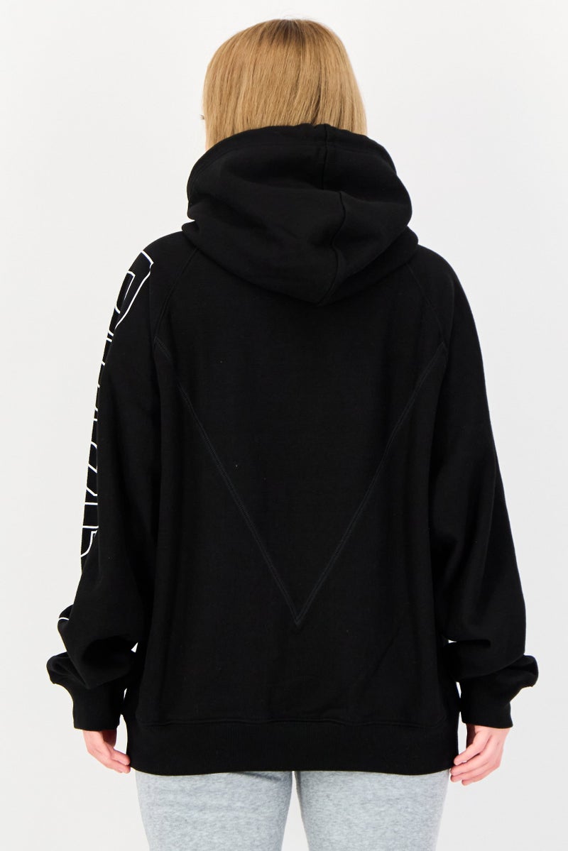 Reebok Reebok x Victoria Women Graphic Print Long Sleeves Hoodies, Black  - Image 3