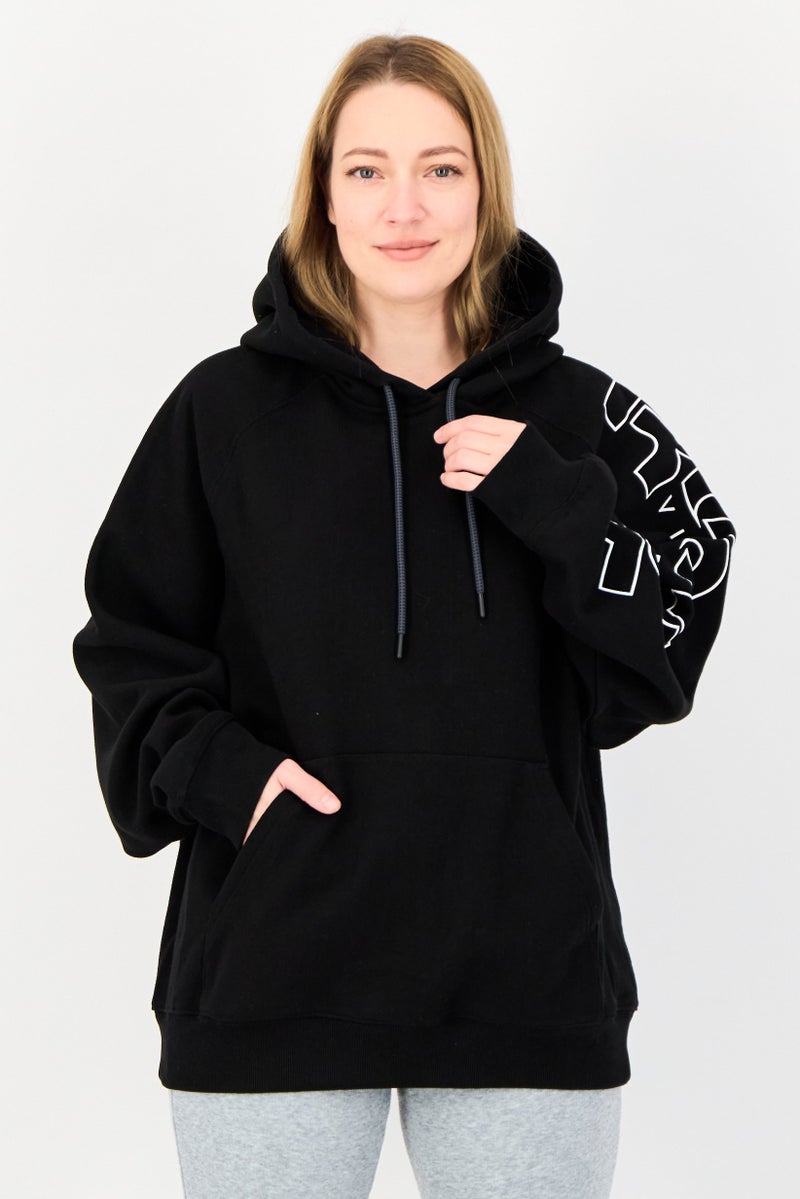 Reebok Reebok x Victoria Women Graphic Print Long Sleeves Hoodies, Black  - Image 1