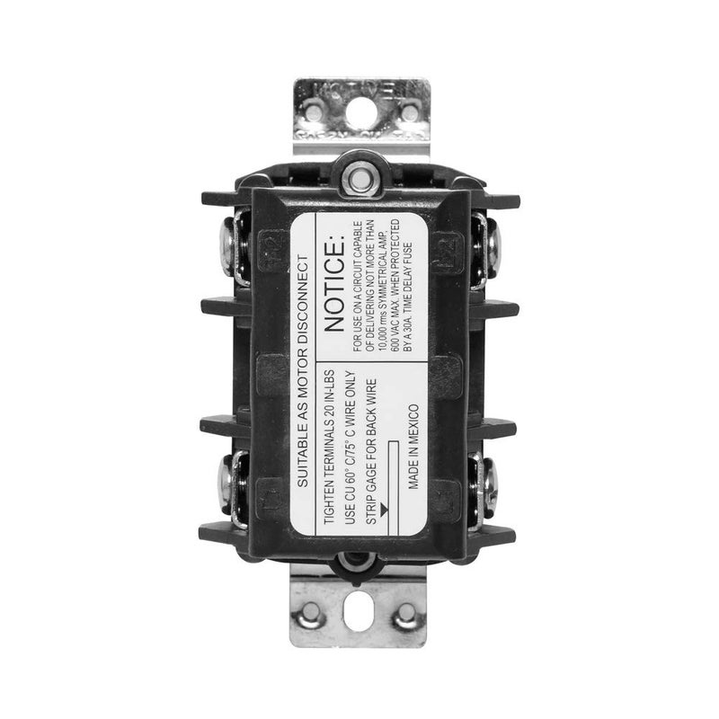 Leviton MS303-DS 30 Amp 600 Volt Three-Pole AC Motor Starter - Industrial Grade Toggle Switch - Image 2