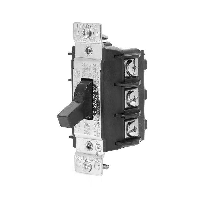 Leviton MS303-DS 30 Amp 600 Volt Three-Pole AC Motor Starter - Industrial Grade Toggle Switch - Image 3
