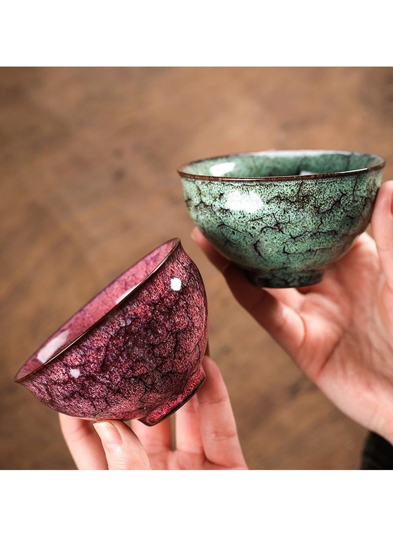 5 - Piece Vintage Ceramic Tea Cup Set with Exquisite Gift Box, 120ML Each Different Design  - Image 3
