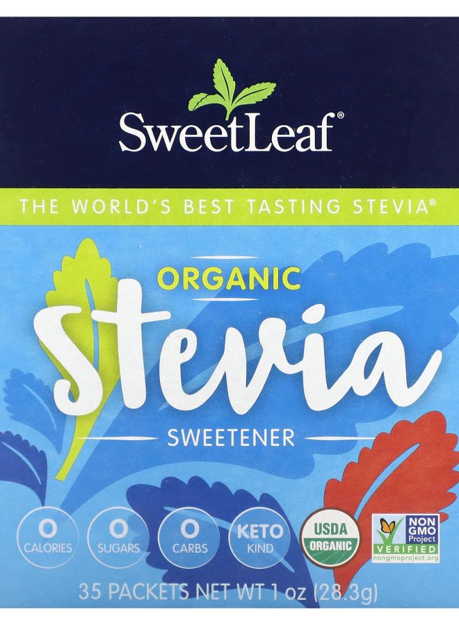SweetLeaf Organic Stevia Sweetener 35 Packets 1 oz (28.3 g)