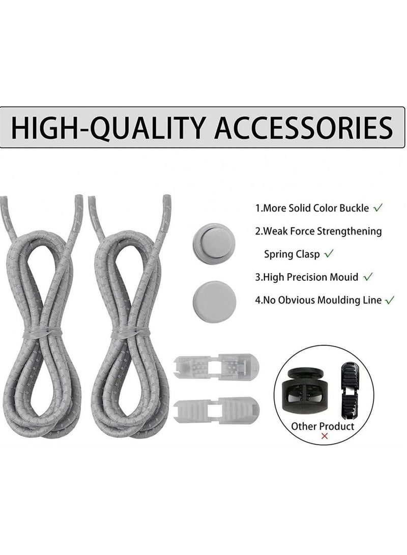 Y&D No Tie Silicone Shoelaces 4 Pair Portable Shoe Laces with Lock Catch Stretch Colorful One Size Fits All for Adults Kids Unisex Lazy Shoelace Travel Camping Party - Image 3