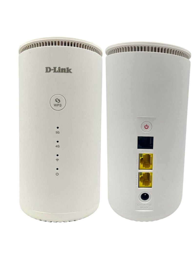 D-Link 5G CPE Router WiFi6 ax1800 up to32 Users Nano SIM Card Slot, Built-in High Gain Antenna, Porto/LAN/Wan NR TDD WIFI Wireless 5G Unlocked Dual-Band Unlocked Suitable for Home Office, Study, Business. No Configuration (Support All Networks) DWR-2000U | White - Image 2