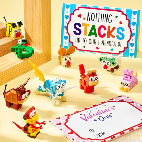 Qinline 24 Pack Easter Gifts for Kids 812 Animal Building Blocks Kit with Gift Cards for Kids School Classroom Prefilled Easter Egg Party Favors Exchange for Boy Girl Kid Basket Stuffers Fillers - Image 5