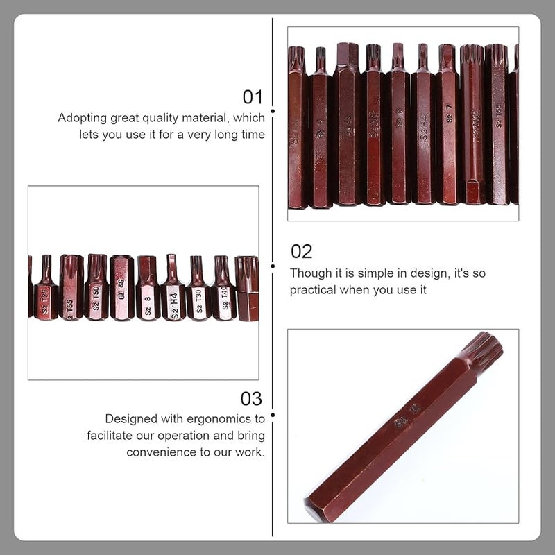 40Pcs Star Spline Bit Socket Set with Storage Case for Car Motorcycle and Appliance Repair - Image 5