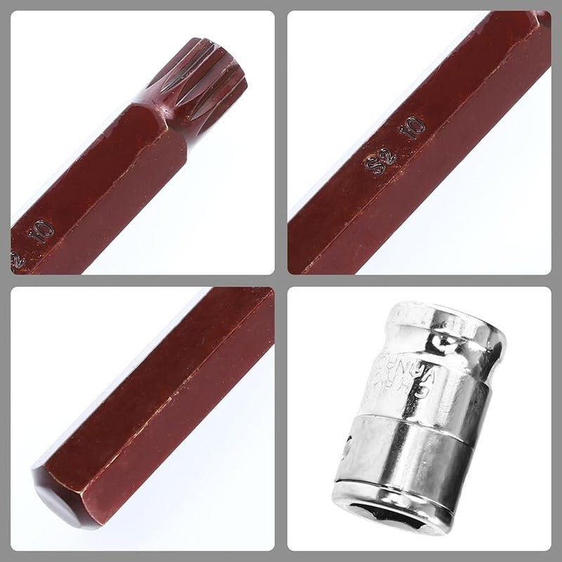 40Pcs Star Spline Bit Socket Set with Storage Case for Car Motorcycle and Appliance Repair - Image 4