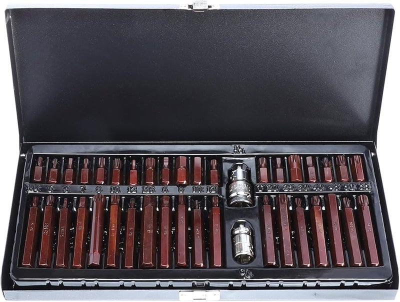 40Pcs Star Spline Bit Socket Set with Storage Case for Car Motorcycle and Appliance Repair - Image 1