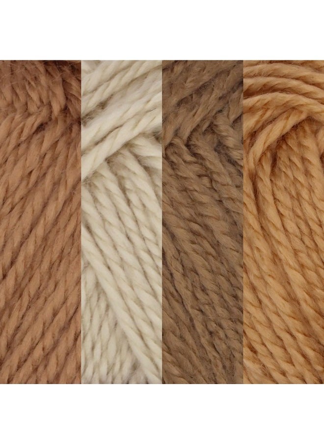 BambooMN - JubileeYarn Amigurumi Select Yarn - Baby Acrylic - Shades of Brown - 4 Skeins - Image 1