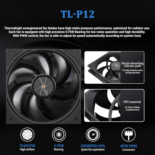 Thermalright FW PRO 360 Black CPU AIO Cooler,IPS LCD Screen with 320 * 320 Resolution,for AM5&Intel 1700/1851,High-Performance 360 Specs Water-Cooled Radiator with 2.73in Removable Display - Image 5